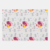 恐竜クリスマスラッピング紙 子供へ ラッピングペーパーシート (正面2)