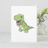 恐竜クリスマス雪の冬TレックスDino大人Cl シーズンカード (スタンド正面)