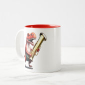 恐竜クールの子供のマグカップ ツートーンマグカップ (正面左)