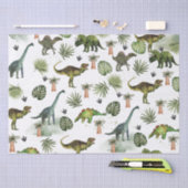 恐竜クールのTレックスジュラの緑の分離 薄葉紙 (クラフト)