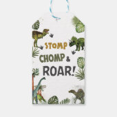 恐竜クールジュラシック男の子の誕生日パーティー ギフトタグ (裏面)