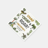 恐竜クールジュラシック男の子の誕生日パーティー スタンダードカクテルナプキン (角)