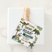 恐竜クールジュラシック男の子の誕生日パーティー フェイバータグ (インサイチュ)