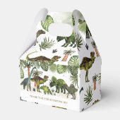 恐竜クールジュラシック男の子の誕生日パーティー フェイバーボックス (裏面サイド)