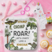 恐竜クールジュラシック男の子の誕生日パーティー ペーパープレート (パーティー)