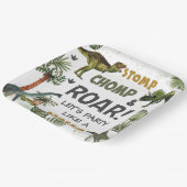 恐竜クールジュラシック男の子の誕生日パーティー ペーパープレート (傾斜あり)