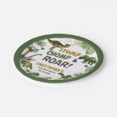 恐竜クールジュラシック男の子の誕生日パーティー ペーパープレート (アングル)