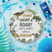 恐竜クールジュラシック男の子の誕生日パーティー ペーパープレート (パーティー)