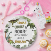 恐竜クールジュラシック男の子の誕生日パーティー ペーパープレート (パーティー)