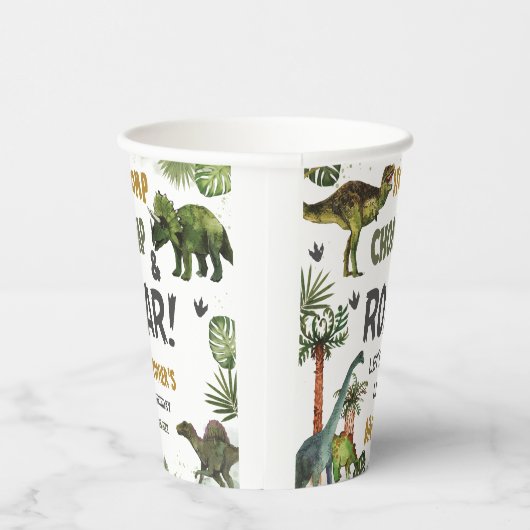 恐竜クールジュラシック男の子の誕生日パーティー 紙コップ (右)