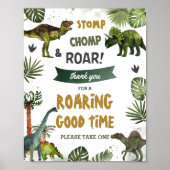 恐竜クールジュラシック誕生日パーティーありがとう ポスター (正面)