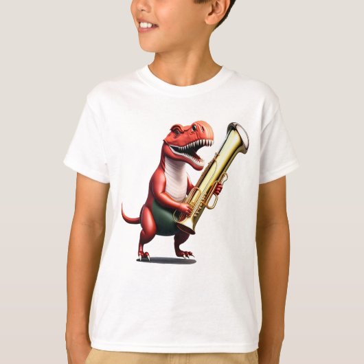 恐竜クールユニセックスの子供のTシャツ Tシャツ (正面)