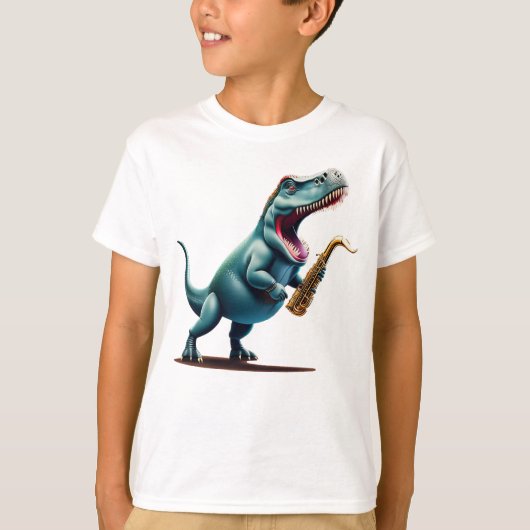 恐竜クールユニセックスの子供のTシャツ Tシャツ (正面)