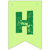 恐竜グリーンオレンジとブルー誕生日 バンティングフラッグ (第2の旗)