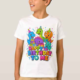 恐竜グループ ハッピーバースデートゥーミー キッズTシャツ Tシャツ