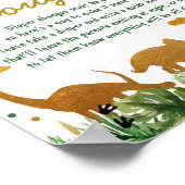 恐竜サファリ赤ちゃんシャワーおむつ思考 ポスター (角)