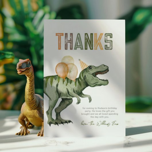 恐竜サンキューカード サンキューカード