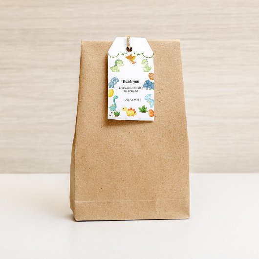 恐竜サンキューギフトラベル ギフトタグ