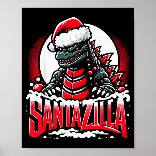 恐竜サンタクロース ギャラクシー 怪獣 クリスマス ポスター (正面)