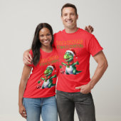 恐竜サンタ Tシャツ (ユニセックス)