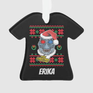 恐竜サンタTレックスの醜いクリスマス オーナメント