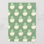 恐竜シャワーベビーの男女兼用願い アドバイスカード (裏面)