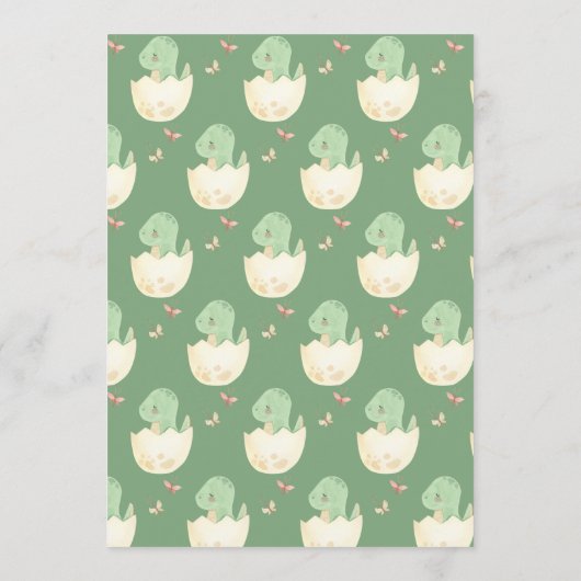 恐竜シャワーベビーの男女兼用願い アドバイスカード (裏面)