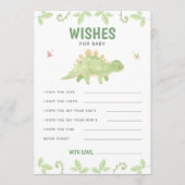 恐竜シャワーベビーの男女兼用願い アドバイスカード (正面)