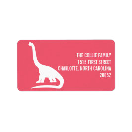 恐竜シルエット住所 シール