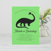 恐竜シルエット卒業パーティー 招待状 (スタンド正面)