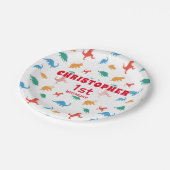 恐竜シルエット誕生日紙プレート ペーパープレート (アングル)