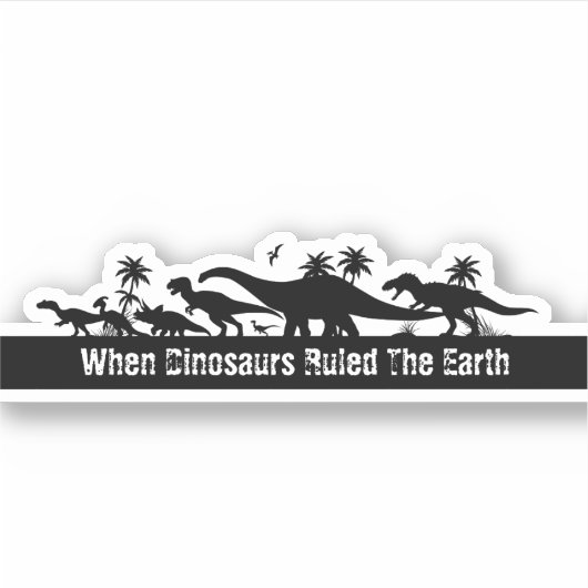 恐竜シルエット シール (正面)