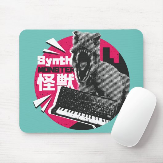 恐竜シンセサイザーミュージシャン マウスパッド (マウス)