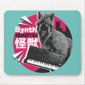 恐竜シンセサイザーミュージシャン マウスパッド (正面)