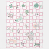 恐竜シンプルスカンジナビアデザイン フリースブランケット (正面)