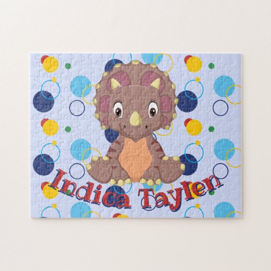 恐竜ジグソーパズルキッズネーム学ズゲーム ジグソーパズル (横)