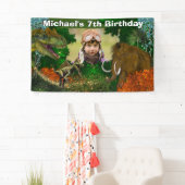 恐竜ジャングルTレックスウーリーマンモス写真 横断幕 (インサイチュ)