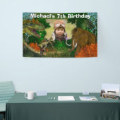 恐竜ジャングルTレックスウーリーマンモス写真 横断幕 (トレードショー)