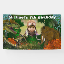 恐竜ジャングルTレックスウーリーマンモス写真 横断幕