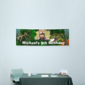 恐竜ジャングルTレックス少年の写真Dino生物 横断幕 (トレードショー)