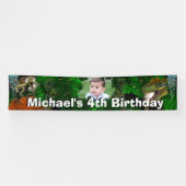 恐竜ジャングルT-レックス少年の誕生パーティー 横断幕 (横)