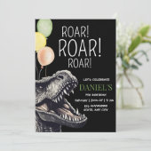 恐竜ジュラシックアドベンチャー T-レックス誕生日 招待状 (スタンド正面)