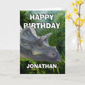 恐竜ジュラシックジャングルパーティー カード (黄色い花)