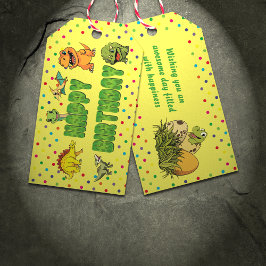 恐竜ジュラシック先史時代おもしろい漫画誕生日 ギフトタグ