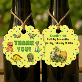 恐竜ジュラシック先史時代のかわいい漫画パーティー フェイバータグ