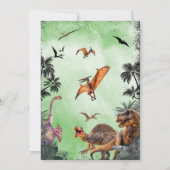 恐竜ジュラシック誕生日パーティストンプチョンプロア 招待状 (裏面)