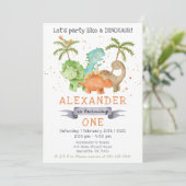 恐竜ジュラシック誕生日パーティー招待状 招待状 (スタンド正面)