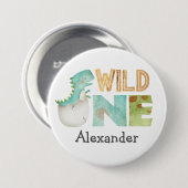 恐竜ジュラシック1st誕生日をテーマ 缶バッジ (正面&裏面)