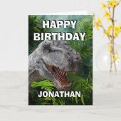 恐竜ジュラシックTレックスカード カード (黄色い花)