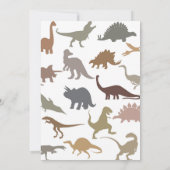 恐竜ジュラモダンシック誕生日パーティミニマリスト 招待状 (裏面)